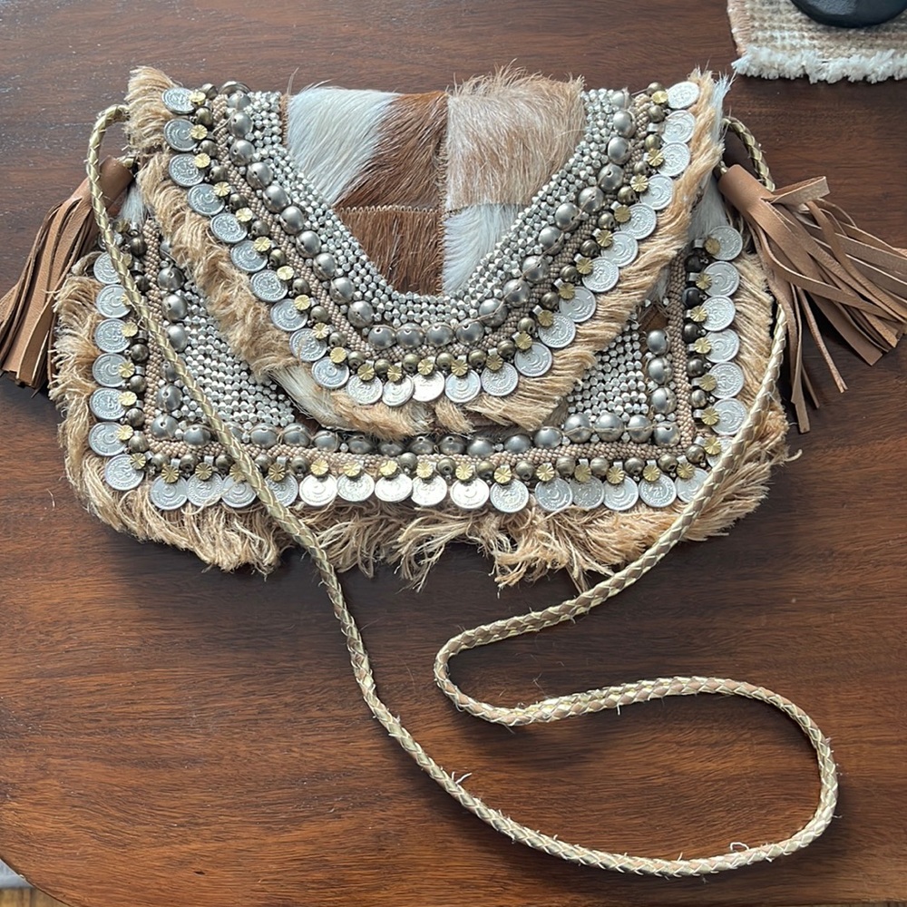 IbBan Anthropologie calf hair purse. Very good condition.
